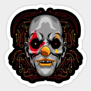 clown smile vector Sticker